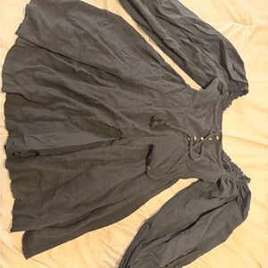 Eileen Fisher Charcoal Long-Sleeve Top